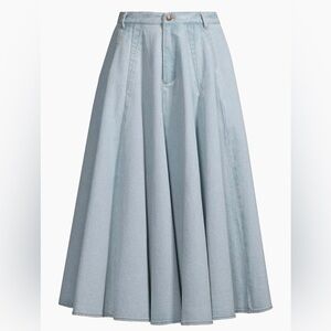 NWT Jason Wu Denim Flared Midi-Skirt, Size 8